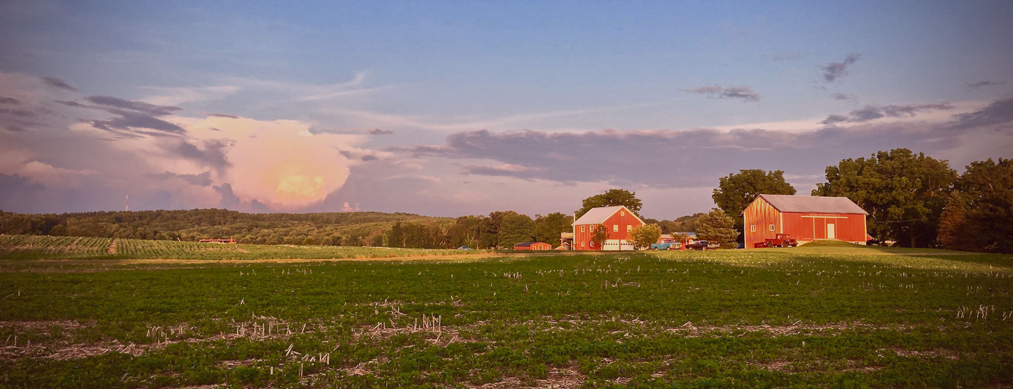 Central Ohio farmland surrounding Granville Brewing